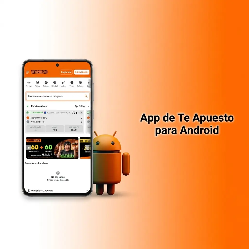Aplicación móvil de Te Apuesto disponible para dispositivos Android con apuestas deportivas y casino