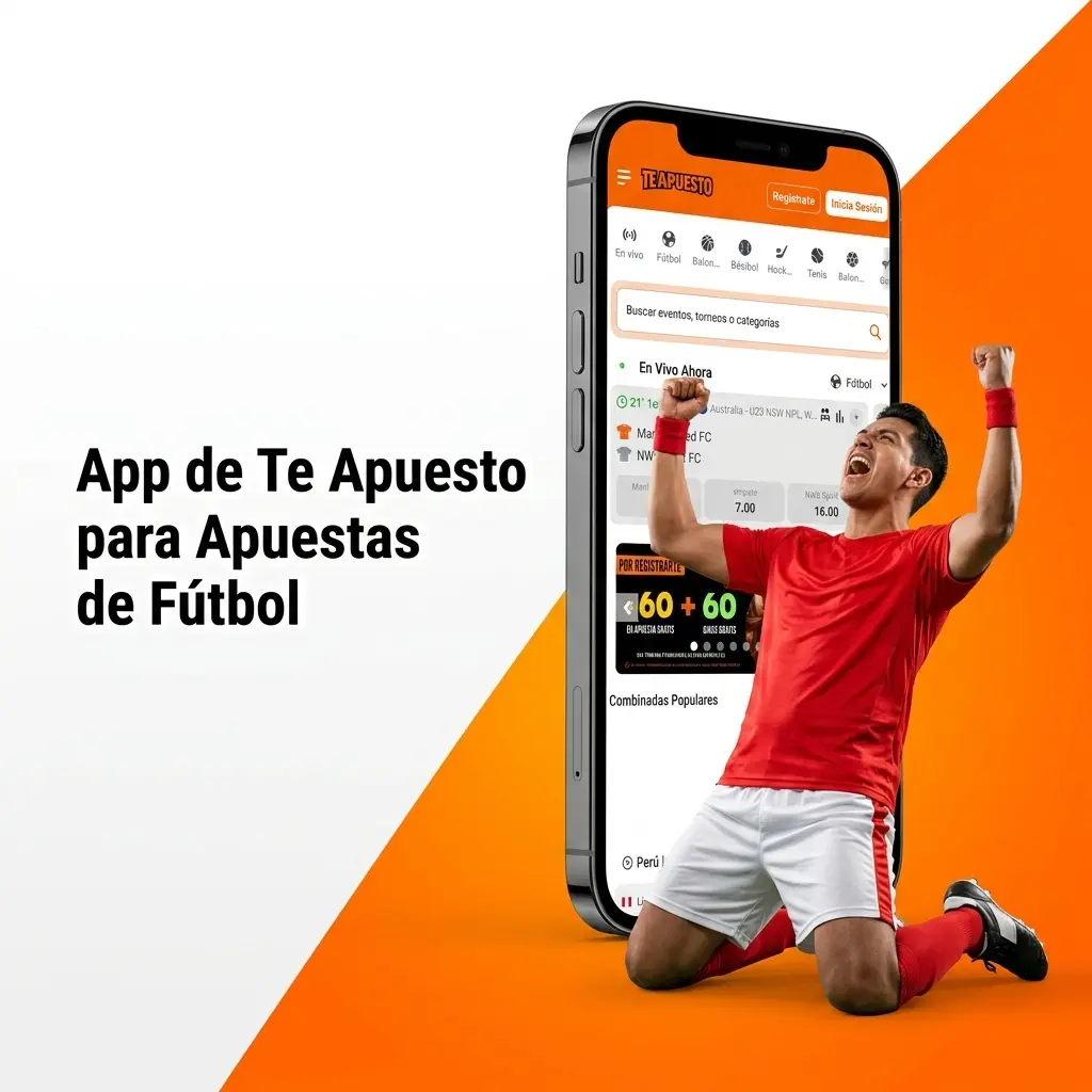 App móvil Te Apuesto para apuestas de fútbol disponible en Android e iOS en Perú