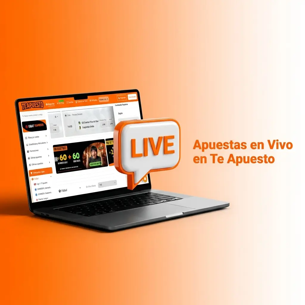 Apuestas en vivo en Te Apuesto: cuotas en tiempo real, estadísticas y más de 20 mercados por partido