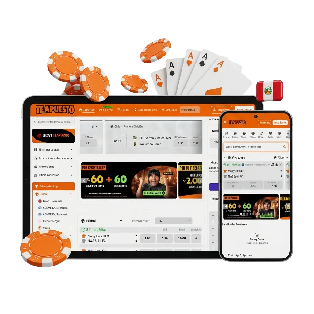 Plataforma peruana de apuestas deportivas y casino online Te Apuesto con bono 200% y más de 20 deportes